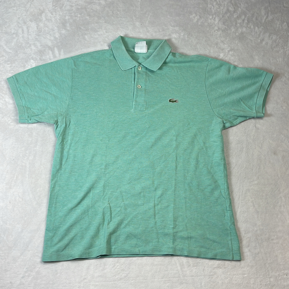 Lacoste Men's Polo Shirt Green Size 4 M Short Sleeve Pique Cotton Crocodile Logo